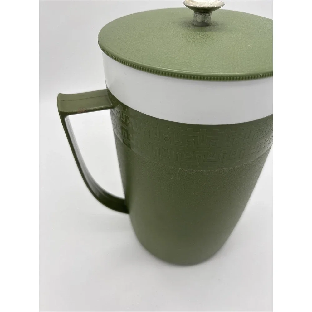 Mid Century Modern Therm O‎ Ware Avocado Green Matching Pitcher And Ice Bucket